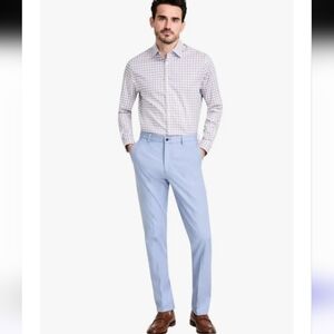 $95 Michael Kors Mens Classic Fit Dress Pants 52x32 Blue White NWT Career